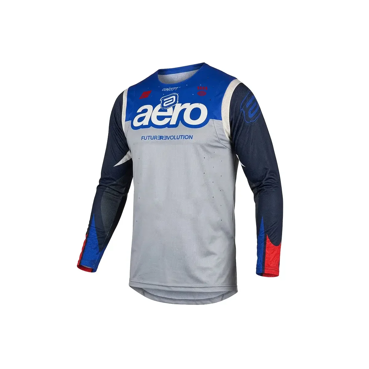 Camisa ASW Concept Embrace Cinza/Azul/Vermelho - Spinelli Motos